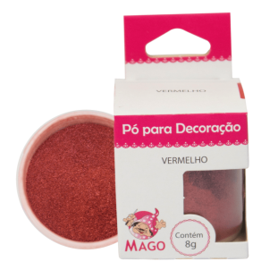 PÓ PARA DECORAÇÃO VERMELHO BRILHANTE 10G - MAGO