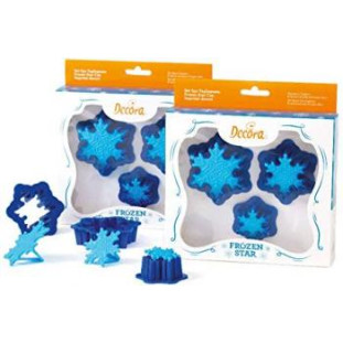 CORTADOR MARCADOR FLOCO DE NEVE FROZEN STAR (1 caixa com 3 cortadores marcadores) - DECORA ITALIA 