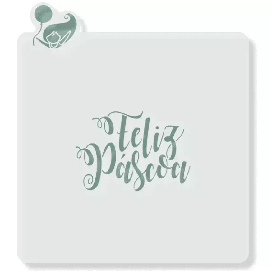 ESTÊNCIL FELIZ PÀSCOA 5 -  MEU ESTÊNCIL
