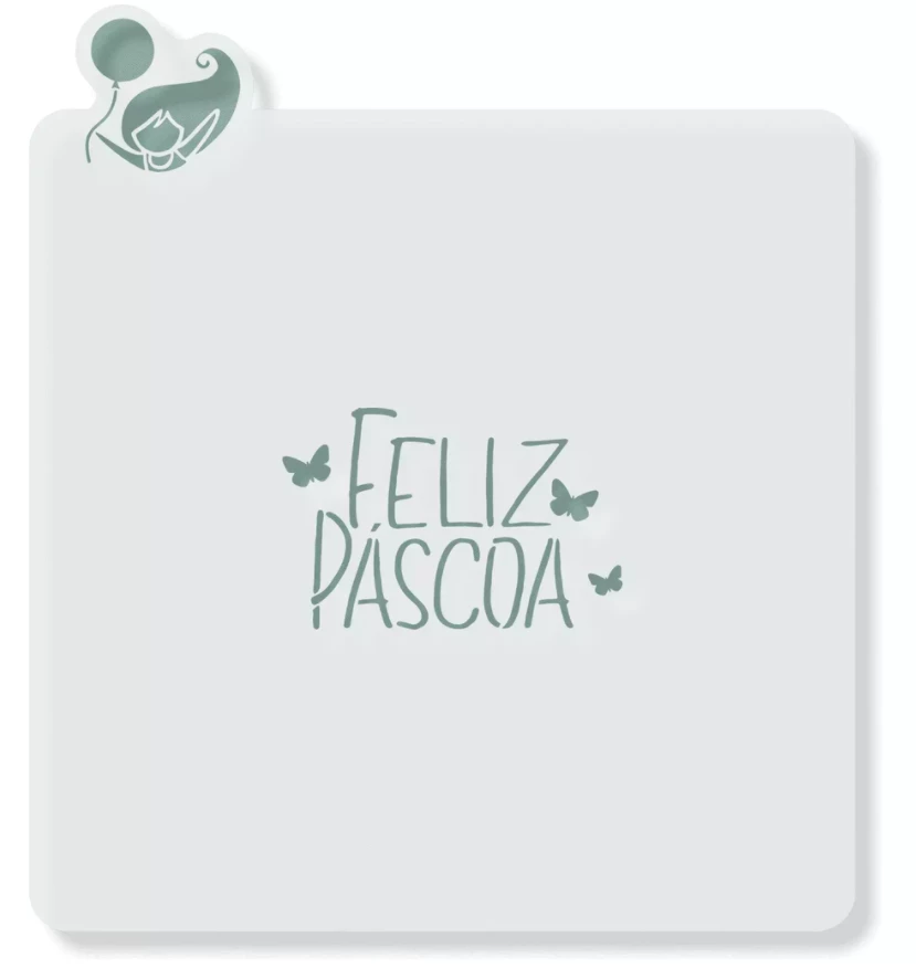 ESTÊNCIL FELIZ PÁSCOA BORBOLETAS -  MEU ESTÊNCIL