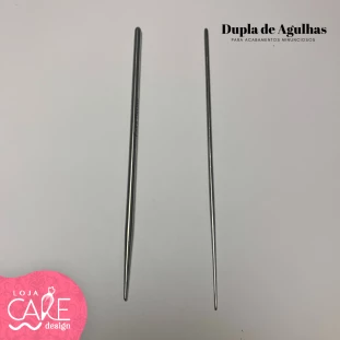 KIT DE AGULHAS EM AÇO INOX (2 PEÇAS) -  ESTECAS EM AÇO INOX 