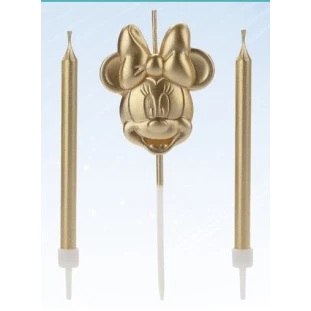VELA ROSTO MINNIE DOURADA
