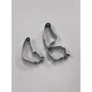 CORTADOR INOX DE BORBOLETA ALPHA DETALHADA ( 3 PEÇAS)