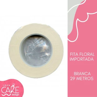 FITA FLORAL CHINESA - BRANCA 29M