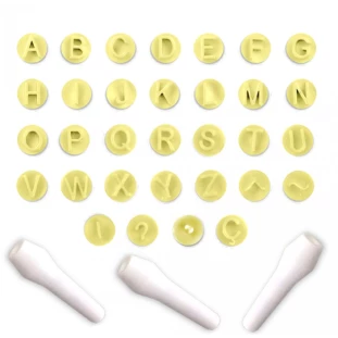 KIT MINI CARIMBOS LETRAS AMARELO - BLUE STAR