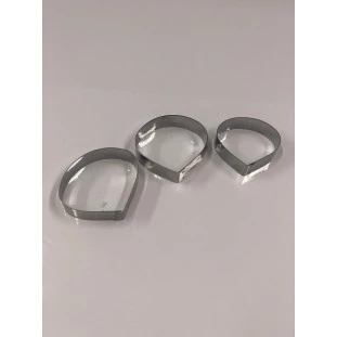 CORTADOR INOX DE PÉTALA DE PAPOULA (3 PEÇAS)