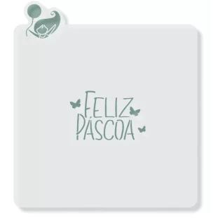 ESTÊNCIL FELIZ PÁSCOA BORBOLETAS -  MEU ESTÊNCIL
