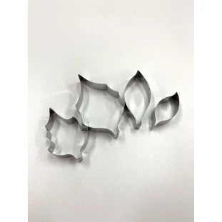 CORTADOR INOX DE PÉTALA DE POINSETTIA (4 PEÇAS)