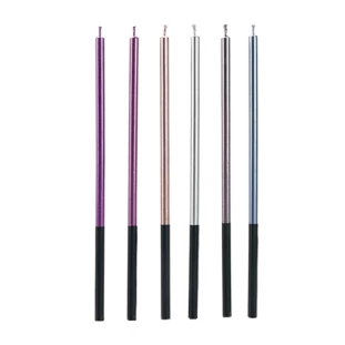 VELAS PALITO COLORIDAS  METALIZADAS - (6 UNIDADES)  - SILVER FESTAS