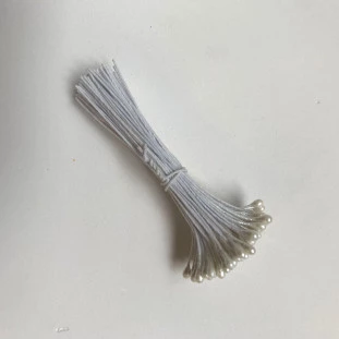 100 PISTILOS/ESTAMES GOTA BRANCO PEROLIZADO (100 HASTES)